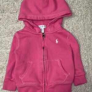 Ralph Lauren Price is negotiable Baby Girl Pink Zip-Up Sweater – 9M